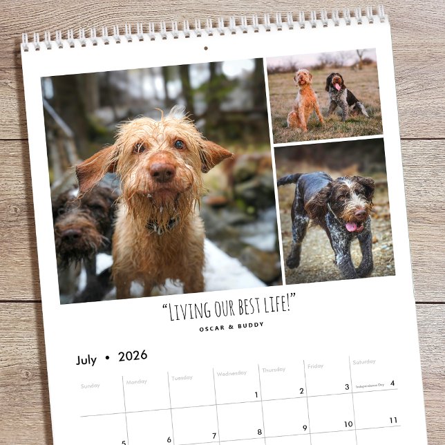 2026 Anpassad fotokalender Familjecitat Modern Kalender (Skapare uppladdad)