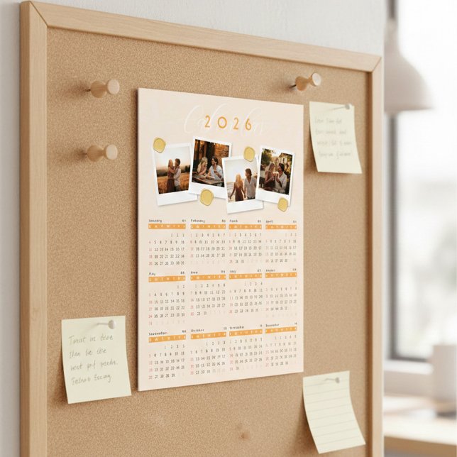 2026 Anpassad Fotokalender Magnetkort (Skapare uppladdad)