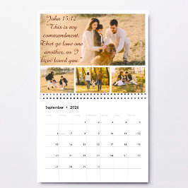 2026 Anpassningsbar Blessings Photos Scripture Chr Kalender