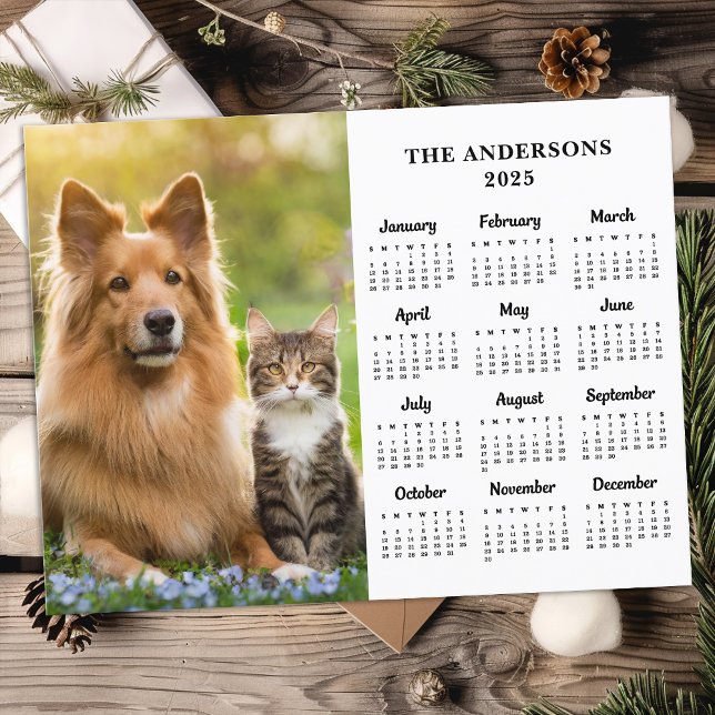 2026 - Anpassningsbar - Foto Pet Hund-familj - nyt Helg Vykort (Skapare uppladdad)