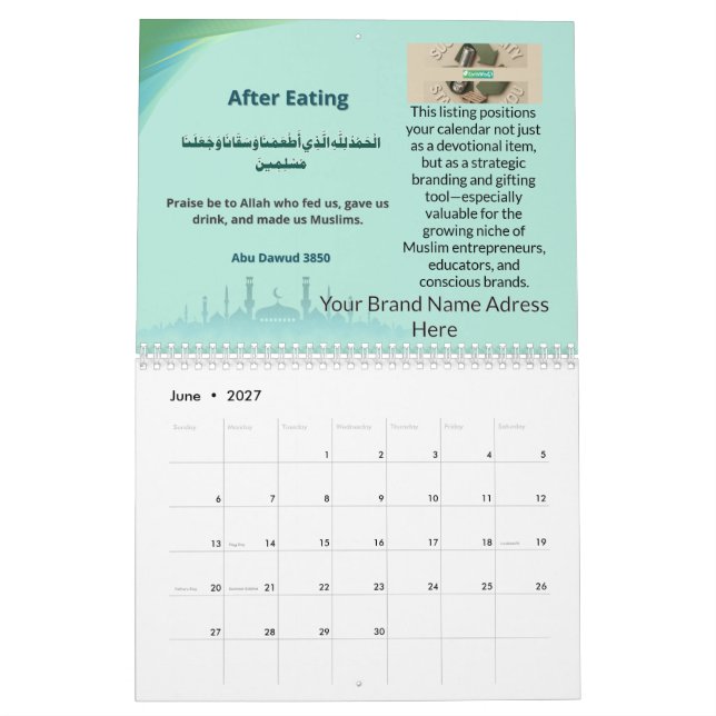 2026 Anpassningsbar islamisk Hijri-kalender – Mind Kalender (Jun 2027)