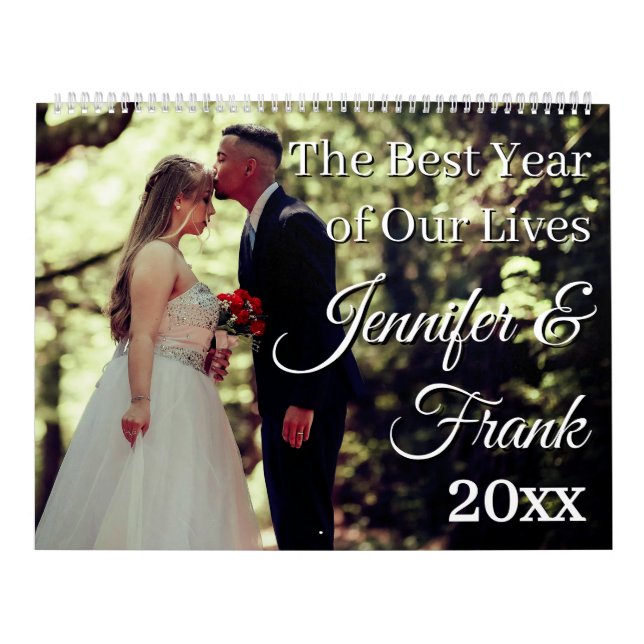 2026 Anpassningsbar Min Bröllop Photo Chic Kalender (Omslag)