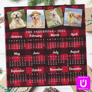 2026 Anpassningsbar Pet Photo Collage Red Play Cal