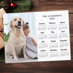 2026 Anpassningsbar Photo Pet Hund Kids 12 månader Helg Vykort