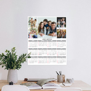2026-Anpassningsbarnas familjekalender för fem fot Poster