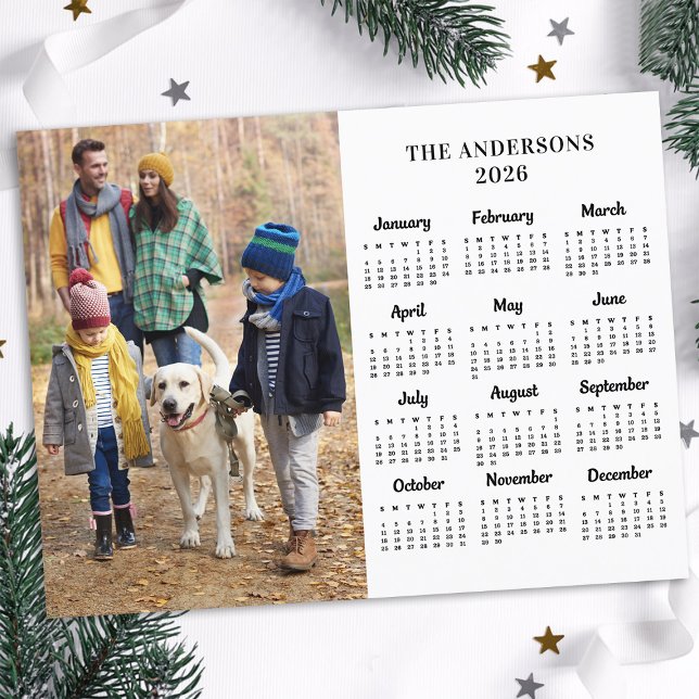 2026-Anpassningsbarnas foto- och familjekalender f Helg Vykort (Skapare uppladdad)