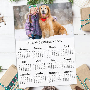 2026-Anpassningsbarnas Hund med foto Pet Puppy 12- Julkort