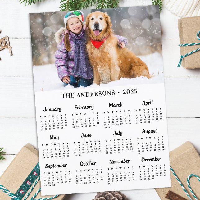 2026-Anpassningsbarnas Hund med foto Pet Puppy 12- Julkort (Skapare uppladdad)