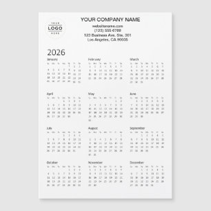 2026-Anpassningsbarnas Magnetic Calendar-kort för 