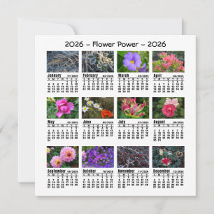 2026-Anpassningsbarnas Photo Flower Calendar Sönda