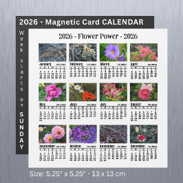 2026-Anpassningsbars blomstermagnetkalender, SU