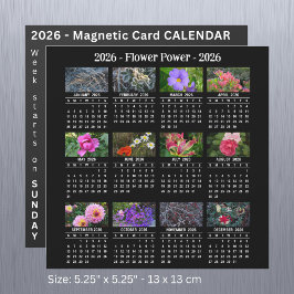 2026-Anpassningsbars blomstersvart kalender SU