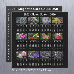 2026-Anpassningsbars blomstersvart kalender SU