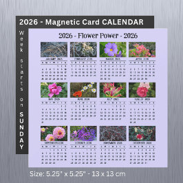 2026-Anpassningsbars Flower magnetisk lilac Calend