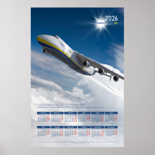 2026 Antonov An-225 Mriya Tribut Kalendarium med p Poster