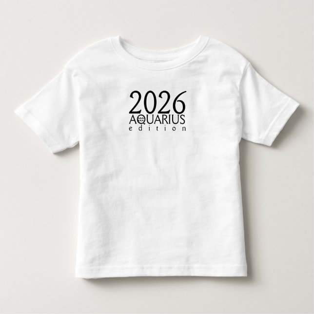 2026 Aquarius edition with symbol T Shirt (Framsida)