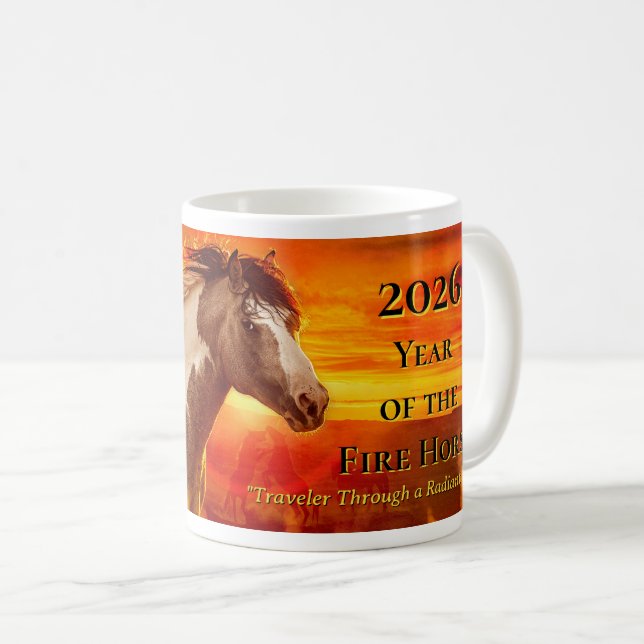 2026 År av Eldhästen - Resenär Kaffemugg (Framsida höger)