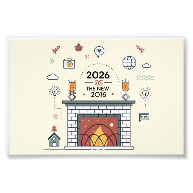 2026 Är Den Nya 2016 Digitala Kulturvektorn Fototryck (Framsidan)