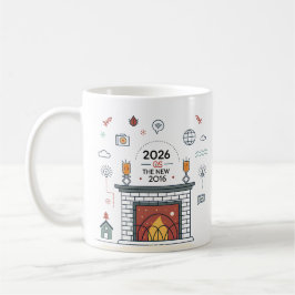 2026 Är Den Nya 2016 Digitala Kulturvektorn Kaffemugg