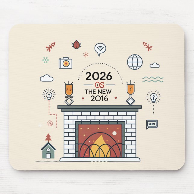 2026 Är Den Nya 2016 Digitala Kulturvektorn Musmatta (Framsidan)
