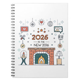 2026 Är Det Nya 2016 Mysig Kultur Vektor Anteckningsbok