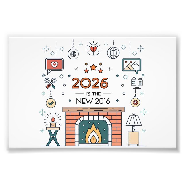 2026 Är Det Nya 2016 Mysig Kultur Vektor Fototryck (Framsidan)