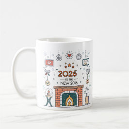 2026 Är Det Nya 2016 Mysig Kultur Vektor Kaffemugg