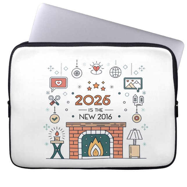 2026 Är Det Nya 2016 Mysig Kultur Vektor Laptop Fodral (Framsidan)