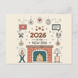 2026 Är Det Nya 2016 Mysig Kultur Vektor Vykort