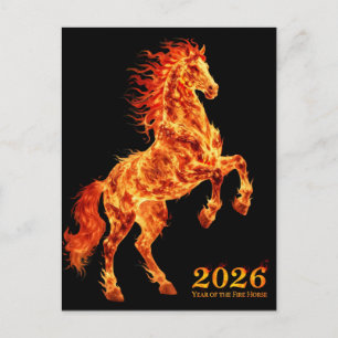 2026 år för den eldiga hästen vykort