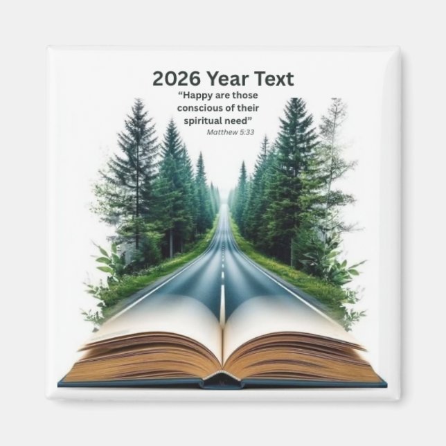 2026 År Text Väg till livet Magnet (Framsidan)