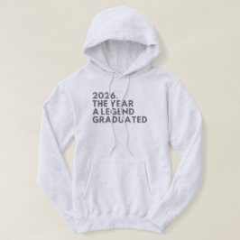 2026. Året då en legend tog examen College examen Hoodie