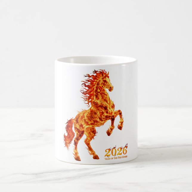 2026 Året för den eldiga hästen Kaffemugg (Center)