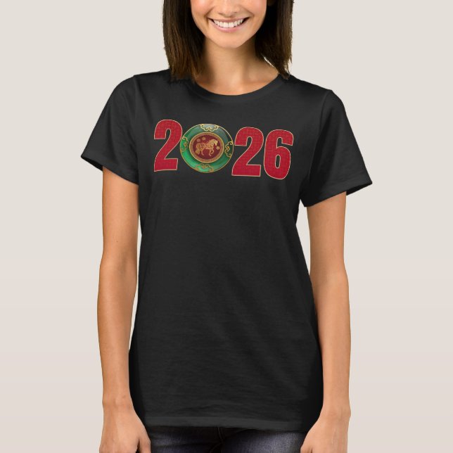2026 Årets nyårsjubileum i Jade T Shirt (Framsida)