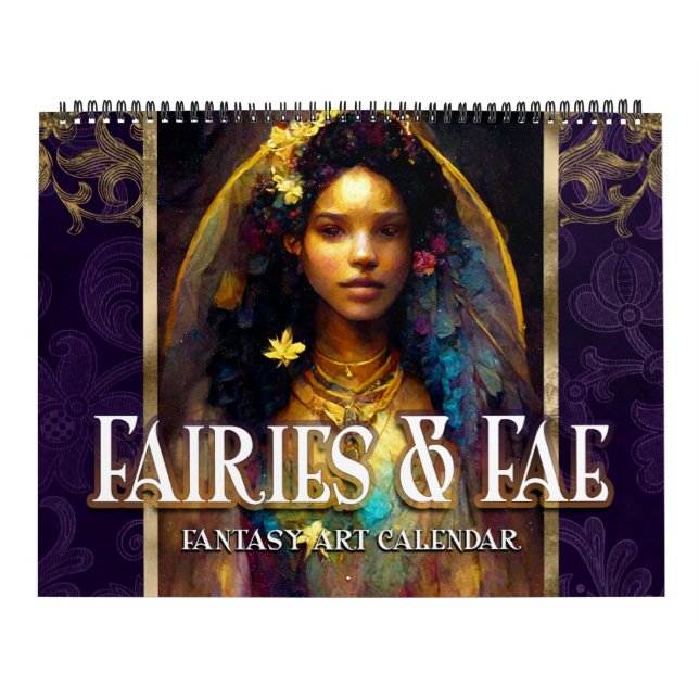 2026 års Älvor & Fae 5 Fantasy Art Calendar Kalender (Omslag)