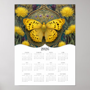 2026 års Fullt för fjäril Fantasy Art Poster