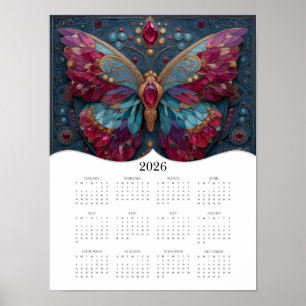 2026 års Fullt för fjäril Fantasy Art Poster