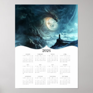 2026 års Fullt för konsthandeln i Dragon Måne Poster