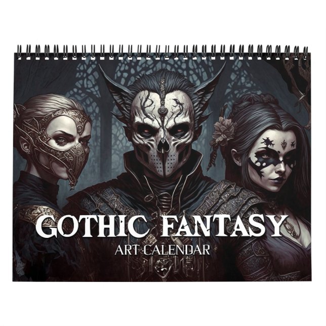 2026 års Gothic Fantasy Art Calendar Kalender (Omslag)