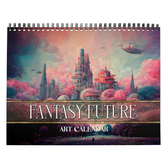2026 års kalender för Fantasy Future Surreal Citie (Omslag)