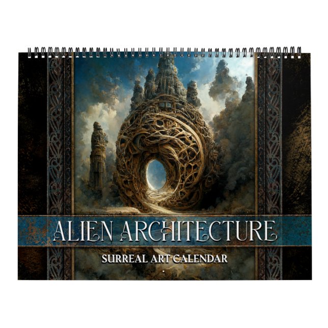2026 års kalender för konstverket Alien Architectu (Omslag)