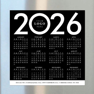 2026 års kalender - minimalistisk Business Logotyp