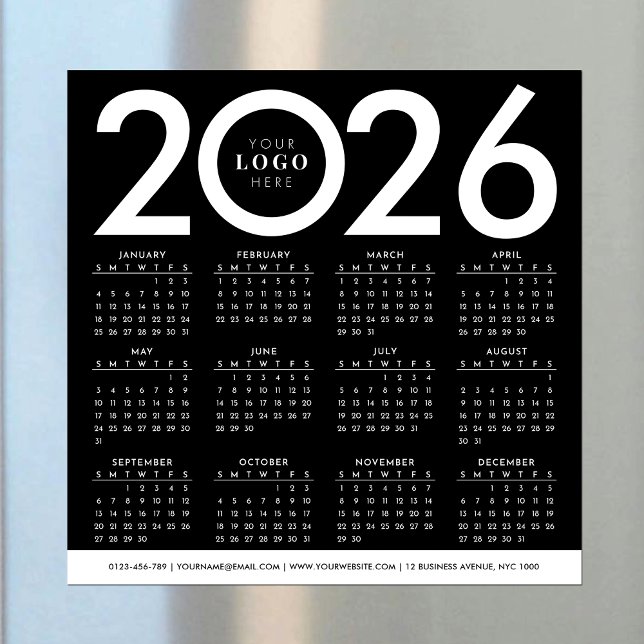 2026 års kalender - minimalistisk Business Logotyp (Skapare uppladdad)