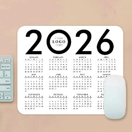 2026 års kalender - minimalistisk Business Logotyp Musmatta
