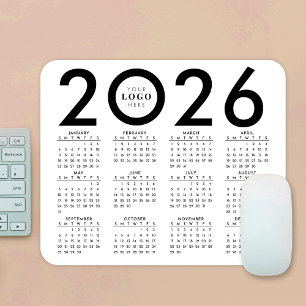 2026 års kalender - minimalistisk Business Logotyp Musmatta