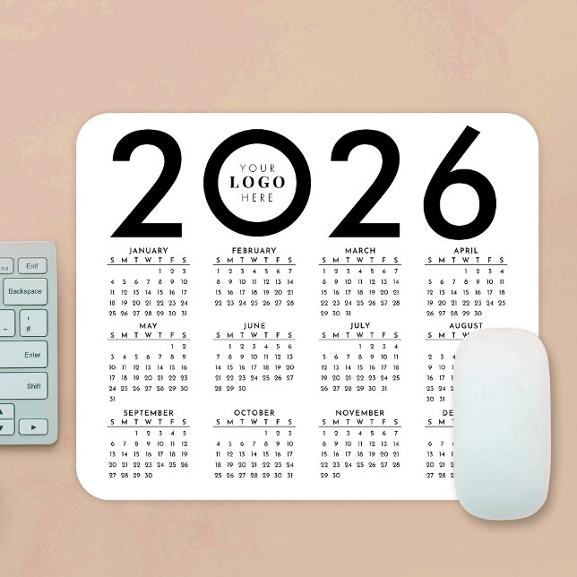 2026 års kalender - minimalistisk Business Logotyp Musmatta (Skapare uppladdad)