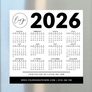 2026 års kalender - minimalistisk, modern, enkel A