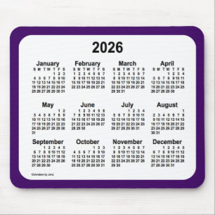 2026 års Lila- och vitkalender från Janz Two Tone Musmatta