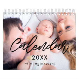 2026 års moderna fotokalender för familjen kalender