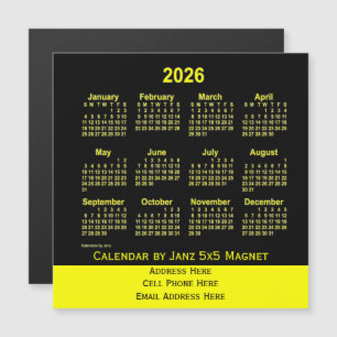 2026 års Neon Gult Business Calendar från Janz